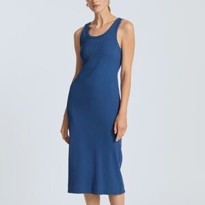 NWOT Everlane The 90’s Rib Dress in Deep Blue Size Medium
